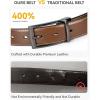 imageCHAOREN Boys Belt Most Size Kids 1 14quot Dress Reversible Belt for Youth  One Leather Belt Two StyleDark TanBlack