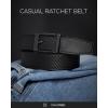 imageCHAOREN Leather Ratchet Belt Men  Mens Belts Casual Accessories for Every Occasion 35mmObsidian