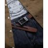 imageCHAOREN Leather Ratchet Belt Men  Mens Belts Casual Accessories for Every Occasion 35mmSilverbrown