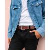 imageCHAOREN Mens Leather Belt  15quot Italian Full Grain Leather Belts  Ideal for Casul Jeans ampamp Work WearBrown