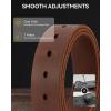 imageCHAOREN Mens Leather Belt  15quot Italian Full Grain Leather Belts  Ideal for Casul Jeans ampamp Work WearBrown