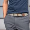 imageCHAOREN Mens Stretch Belt 2Pack  1 38quot Elastic Braided Woven Golf Belts for Men  Fit Casual Jeans PantsNavy Blue  Khaki