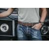 imageCHAOREN Reversible Belts for Men 1 Pack  1 12quot Mens Belt Leather for Jeans  Adjustable Belt Trim to FitVintage BrownBlack