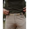 imageCHAOREN Tactical Belt Men  15quot Stretch Nylon Gun Belts for Mens  Quick Release Slide Buckle for Military Work EDC HikingKhaki