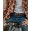 imageCHAOREN Work Belts for Men Heavy Duty  15quot Full Grain Leather Belt Casual  Fully Adjustable Double ProngBrown
