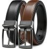 imageCHAOREN Boys Belt Most Size Kids 1 14quot Dress Reversible Belt for Youth  One Leather Belt Two StyleBlackCognac