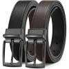 imageCHAOREN Boys Belt Most Size Kids 1 14quot Dress Reversible Belt for Youth  One Leather Belt Two StyleBlackDark Brown