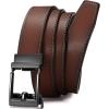 imageCHAOREN Leather Ratchet Belt Men  Mens Belts Casual Accessories for Every Occasion 35mmSilverbrown