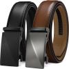 imageCHAOREN Leather Ratchet Belt Men 2 Pack  Customizable Fit Effortless Style 35mm