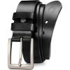 imageCHAOREN Mens Leather Belt  15quot Italian Full Grain Leather Belts  Ideal for Casul Jeans ampamp Work WearBlack