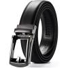 imageCHAOREN Ratchet Boys Belt Kids Dress Leather Belt with Click Closure Adjustable for Casual and Formal WearBlack