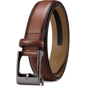 imageCHAOREN Boys Belt  1 14quot Ratchet Kids leather Belt  Perfect Companion to Kids Dress Shoes and Casual WearDark Coral