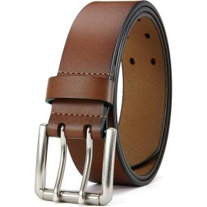 imageCHAOREN Full Grain Leather Belts for Men  Mens Belt for Jeans  Timeless Elegance for Casual DressDouble Tan
