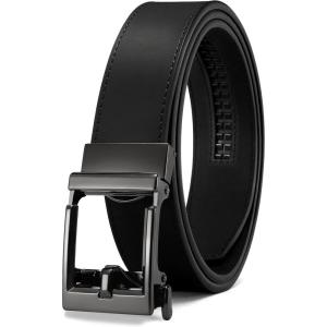 imageCHAOREN Leather Ratchet Belt Men  Mens Belts Casual Accessories for Every Occasion 35mmBlack