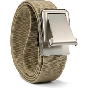 imageCHAOREN Tactical Belt Men  15quot Stretch Nylon Gun Belts for Mens  Quick Release Slide Buckle for Military Work EDC HikingKhaki