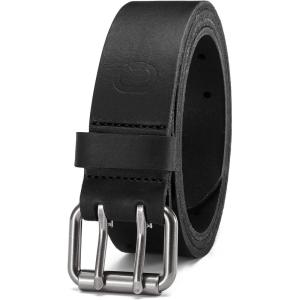 imageCHAOREN Work Belts for Men Heavy Duty  15quot Full Grain Leather Belt Casual  Fully Adjustable Double ProngBlack