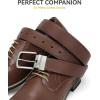 imageCHAOREN Mens Belt 1 Piece  Leather Reversible Belt Men for Dress Pants  Single Belt 2 ColorsBlackBrown