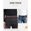 imageCHAOREN Mens Belt 1 Piece  Leather Reversible Belt Men for Dress Pants  Single Belt 2 ColorsBlackDark Brown