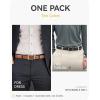 imageCHAOREN Mens Belt 1 Piece  Leather Reversible Belt Men for Dress Pants  Single Belt 2 ColorsBlackOrange Brown