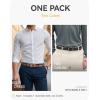 imageCHAOREN Mens Belt 1 Piece  Leather Reversible Belt Men for Dress Pants  Single Belt 2 ColorsBright SliverblackBrown