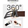 imageCHAOREN Mens Belt 1 Piece  Leather Reversible Belt Men for Dress Pants  Single Belt 2 ColorsCognacBlack