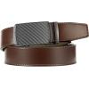 imageCHAOREN Mens Belt Leather Ratchet Belt  Customizable Fit Effortless Style 35mmCharcoal Cognac
