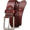 imageCHAOREN Mens Leather Belt  15quot Italian Full Grain Leather Belts  Ideal for Casul Jeans ampamp Work WearBrown