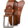 imageCHAOREN Mens Leather Belt  15quot Italian Full Grain Leather Belts  Ideal for Casul Jeans ampamp Work WearCognac