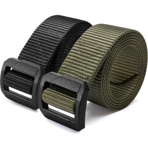 imageCHAOREN Tactical Belt Men  15quot Nylon Gun Belt  Heavy Duty Military EDC for Jeans ampamp CCWBlack and Green