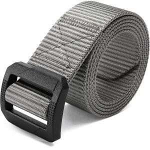 imageCHAOREN Tactical Belt Men  15quot Nylon Gun Belt  Heavy Duty Military EDC for Jeans ampamp CCWGrey