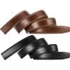 imageCHAOREN Ratchet Belt Strap Only 1 14quot Replacement Leather Belt for 32mm BuckleBrown  Black