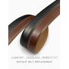 imageCHAOREN Ratchet Belt Strap Only 1 14quot Replacement Leather Belt for 32mm BuckleBrown  Black