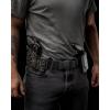 imageCHAOREN Stretch Tactical Belt Men  15quot Nylon Work Belts for Men  Quick Release for Utility EDCCarbon Fiber Black