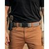 imageCHAOREN Stretch Tactical Belt Men  15quot Nylon Work Belts for Men  Quick Release for Utility EDCKhaki