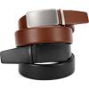 imageCHAOREN Leather Ratchet Belt Men 2 Pack  Customizable Fit Effortless Style 35mmBlackTan