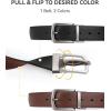 imageCHAOREN Reversible Mens Belt 1 Piece  Leather Belt Men for Dress Pants  Single Belt 2 ColorsBlackBrown