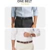 imageCHAOREN Reversible Mens Belt 1 Piece  Leather Belt Men for Dress Pants  Single Belt 2 ColorsBlackBrown