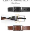 imageCHAOREN Reversible Mens Belt 1 Piece  Leather Belt Men for Dress Pants  Single Belt 2 ColorsBlackCognac
