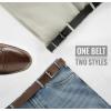 imageCHAOREN Reversible Mens Belt 1 Piece  Leather Belt Men for Dress Pants  Single Belt 2 ColorsBlackDark Brown