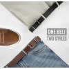 imageCHAOREN Reversible Mens Belt 1 Piece  Leather Belt Men for Dress Pants  Single Belt 2 ColorsBlackTan