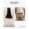 imageCHAOREN Reversible Mens Belt 1 Piece  Leather Belt Men for Dress Pants  Single Belt 2 ColorsBright SliverblackTan