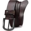 imageCHAOREN Leather Belts for Men Mens Belts CasualEveryday Full Grain Leather Belts for JeansCasual Dark Brown