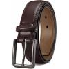 imageCHAOREN Mens Belt Leather  1 38quot Dress Belts for Men  Considerate Gift for Work Business Casual JeansDark Brown
