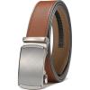 imageCHAOREN Mens Belt Leather Ratchet Belt  Customizable Fit Effortless Style 35mmCharcoal Depiction Silver  Tan