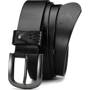 imageCHAOREN Leather Belts for Men Mens Belts CasualEveryday Full Grain Leather Belts for JeansCasual Black