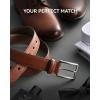 imageCHAOREN Leather Dress Belt Men 2 Pack  1 38quot Mens Belts for Work Business Casual JeansBlackTan