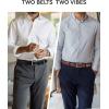 imageCHAOREN Leather Dress Belt Men 2 Pack  1 38quot Mens Belts for Work Business Casual JeansClassic BlackBrown