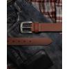 imageCHAOREN Mens Belts Leather  35mm Genuine Leather Belt for Jeans  Men Gift for Casual DressTan