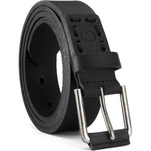 imageCHAOREN Boys Belt  1 18quot Kids Leather Belt Handmade Full Grain Leather  Ideal for Dress and Casual WearBlack
