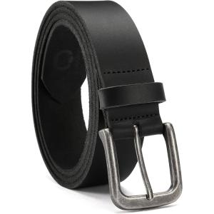 imageCHAOREN Mens Belts Leather  35mm Genuine Leather Belt for Jeans  Men Gift for Casual DressFull Grain Black